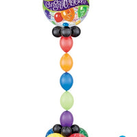 Congratulations Bubbles Links Balloon Stand Up