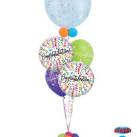 Congratulations Confetti Balloon Bouquet Stand Up