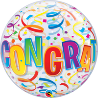 22 inch Congratulations Around Bubbles Balloons with Helium