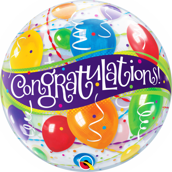 22 inch Congratulations Bubble Balloons