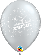 11 inch Graduation Congratulations Graduate Silver Balloons