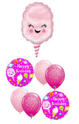 Cotton Candy Happy Birthday Balloons Bouquet