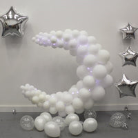 Outer Space Crescent Moon and Stars Balloon Column Decorations