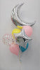 Crescent Moon Birthday Balloon Bouquet with Helium Weight