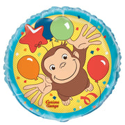 18 inch Curious George Foil Balloon with Helium and Weight