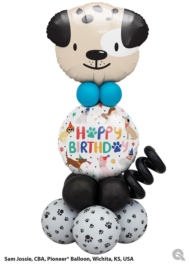 Cute Puppy Dog Party Birthday Balloon Stand Up