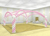 Wedding Dance Floor Balloon Columns Pearl Arch