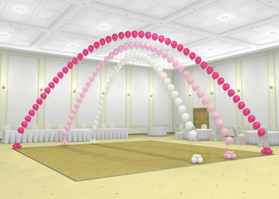 Dance Floor Triple Pearl Balloons Arch