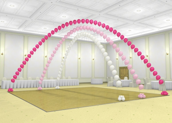 Wedding Dance Floor Triple Pearl Balloon Arch