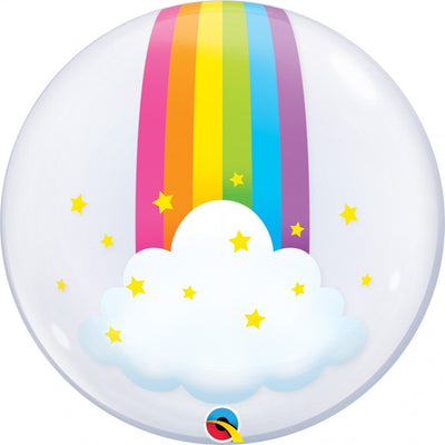24 inch Deco Rainbow Cloud Bubble Balloon