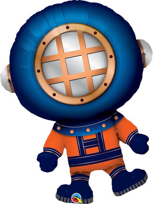 Deep Sea Diver Foil Balloon with Helium and Weight