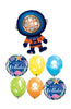 Deep Sea Diver Fishes Birthday Balloon Bouquet with Helium Weight