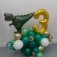 Dinosaur Pick An Age Garland Balloons Stand Up Marquee