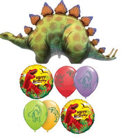 Dinosaur Stegosaurus Birthday Balloon Bouquet with Helium and Weight