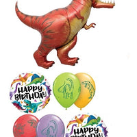 Dinosaur Tyrannosaurus Rex Happy Birthday Balloon Bouquet