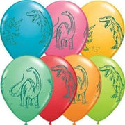 11 inch Dinosaur Helium Balloons with Helium and Hi Float
