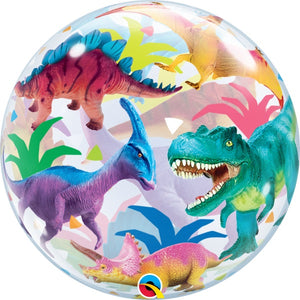 22 inch Dinosaur Colourful Bubble Balloon with Helium