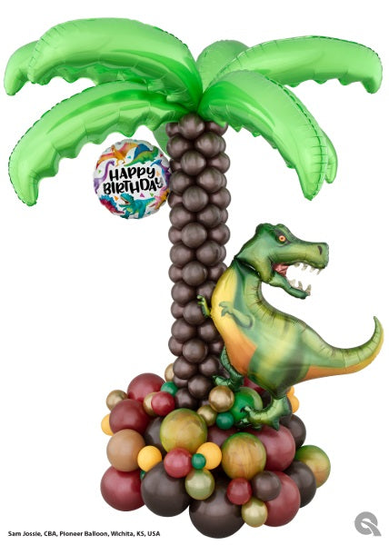 Dinosaur Birthday Palm Tree Column Balloon Decoration