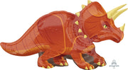 Dinosaur Triceratops Shape Foil Balloons with Helium and Weight