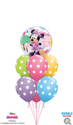Minnie Mouse Fun Birthday Dots Balloon Bouquet with Helium and Weight