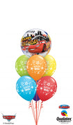 Disney Cars Bubble Lighting McQueen Happy Birthday Balloon Bouquet