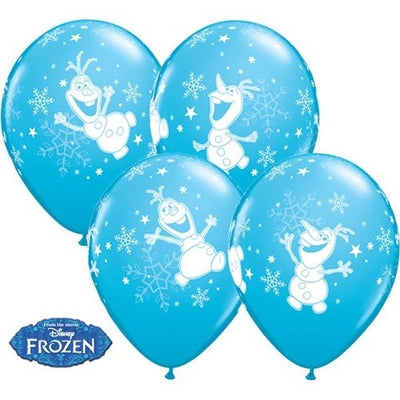 11 inch Disney Frozen Olaf Balloons with Helium and Hi Float