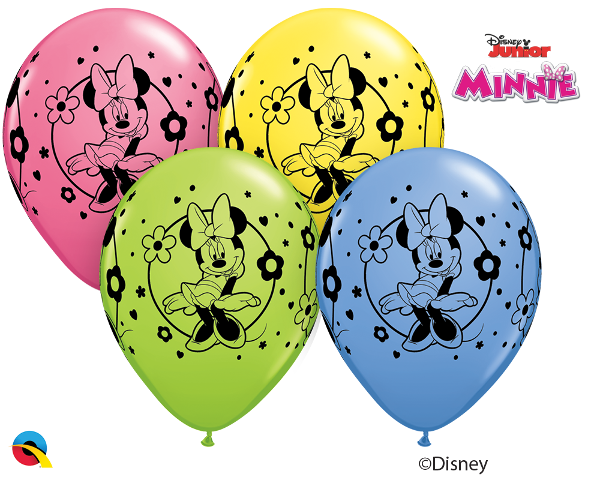 11 inch Disney Minnie Mouse Balloons with Helium and Hi Float
