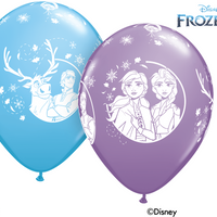 11 inch Frozen 2 Elsa Anna Balloons with Helium and Hi Float