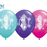 11 inch Frozen Elsa Anna Helium Balloons with Helium and Hi Float