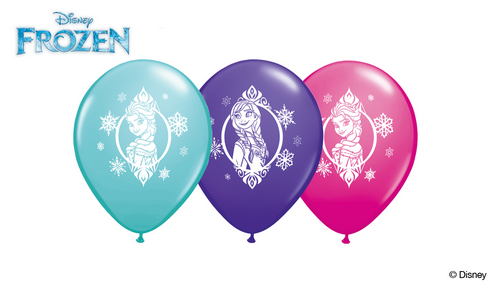 11 inch Frozen Elsa Anna Helium Balloons with Helium and Hi Float