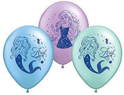 11 inch Little Mermaid Ariel Balloon with Helium and Hi Float