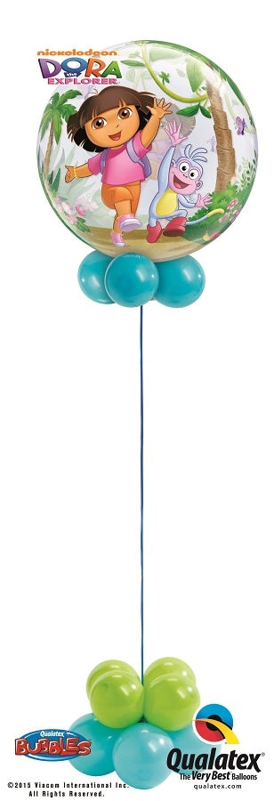 Dora the Explorer Bubble Birthday Balloon Centerpiece with Helium ...