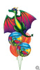 Dragon Happy Birthday Balloon Bouquet with Helium and Weight