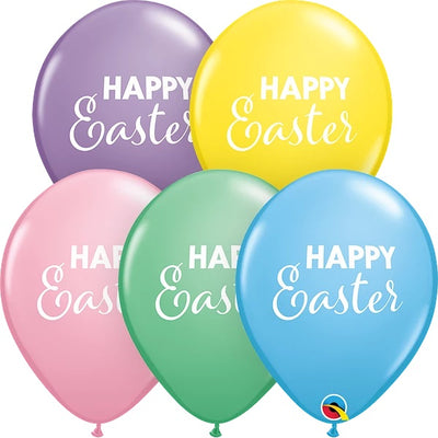 11 inch Happy Easter Balloons with Helium and Hi Float