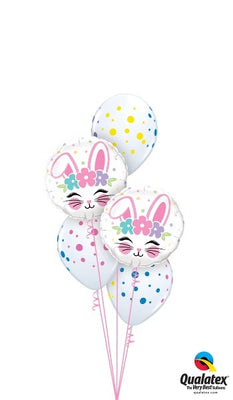 Cute Easter Bunny Balloons Bouquet of 7