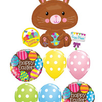 Easter Chocolate Bunny Balloons Bouquet with Helium and Weight