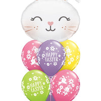 Easter Flopped Ear Bunny Balloons Bouquet with Helium and Weight