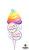 Emoji Rainbow Sparkle Poop Birthday Balloon Bouquet with Helium Weight