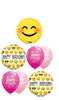 Emoji Blush Birthday Balloons Bouquet