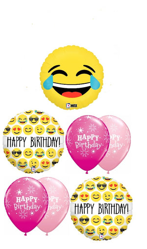 Emoji Laugh Out Loud LOL Birthday Balloons Bouquet