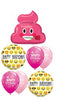 Emoticon Emoji Pink Poop Birthday Balloons Bouquet