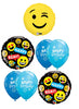 Emoji Wink Birthday Balloons Bouquet