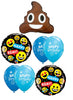 Emoticon Emoji Poop Birthday Balloon Bouquet