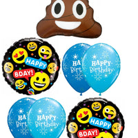 Emoticon Emoji Poop Birthday Balloon Bouquet