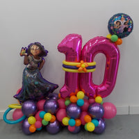 Encanto Birthday Pick An Age Hot Pink Numbers Balloons Marquee