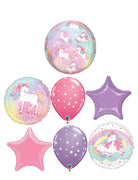 Enchanted Unicorn Orbz Birthday Balloon Bouquet