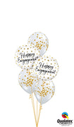 Engagement Gold Dots Balloons Bouquet