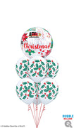 Everything Christmas Holly Balloons Bouquet