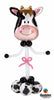 Farm Animals Silm Cow Balloon Stand Up with Helium and Weight