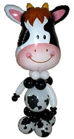 Farm Cow Balloon Stand Up with Helium and Weight
